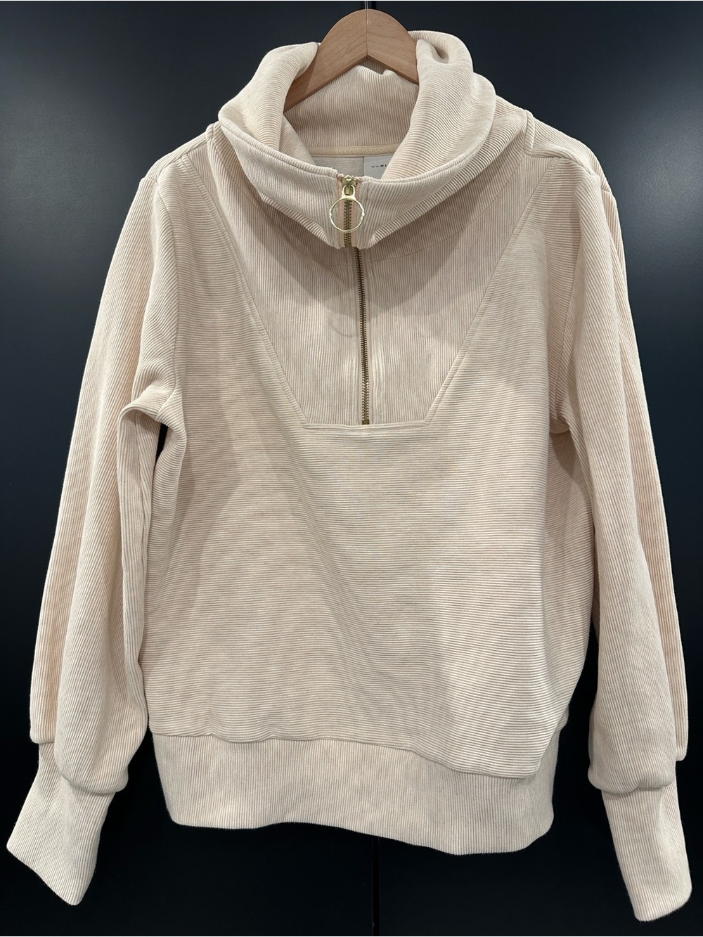 Varley Vine Cream Half-Zip Funnel Neck Pullover - Picture 6 of 6